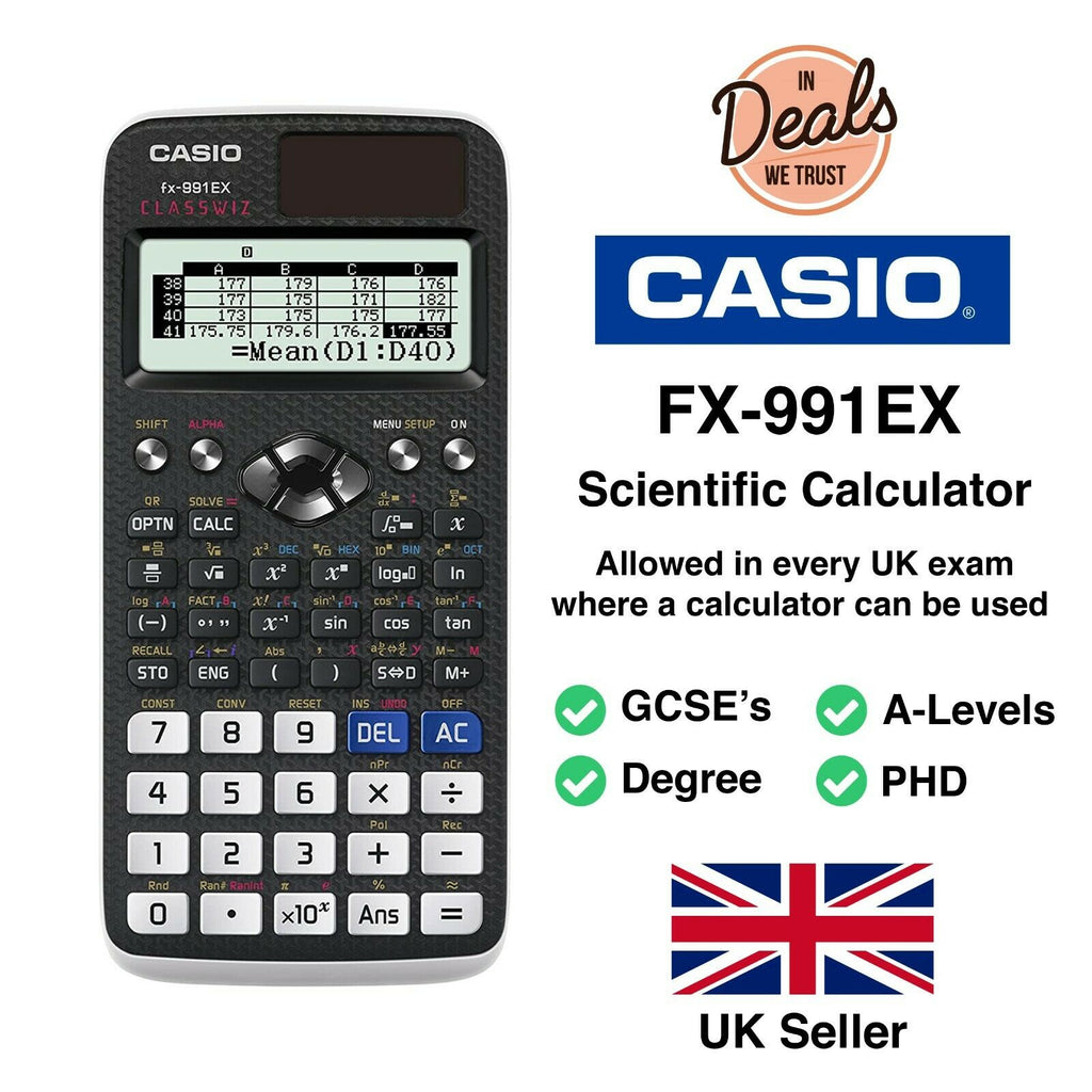 CASIO FX-991EX Classwiz Advanced Scientific Calculator - 552 Functions – In  Deals We Trust