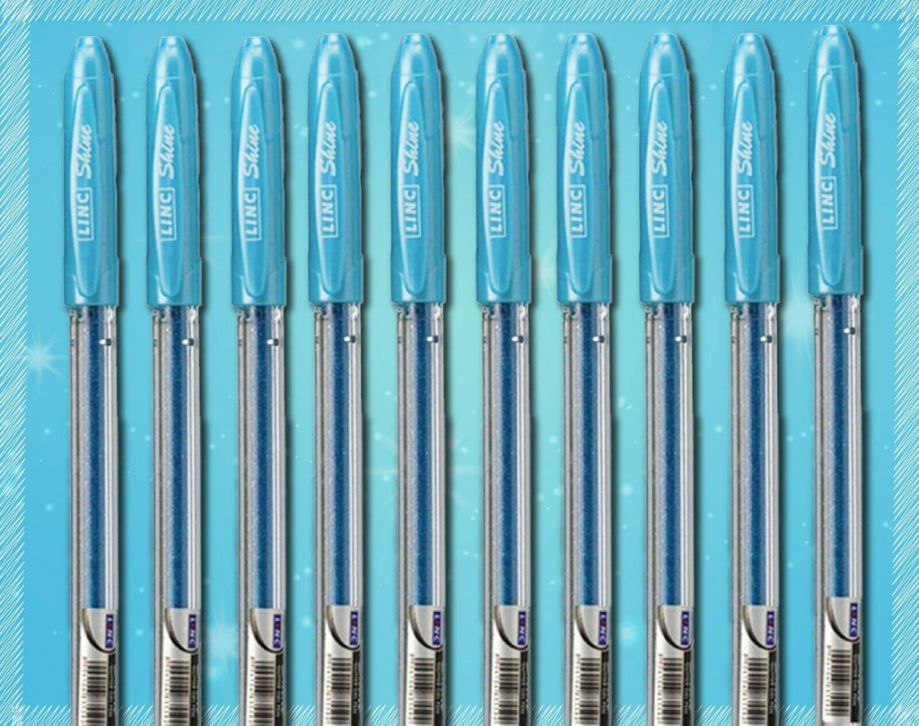 10x Linc SHINE Sparkle Glitter Gel Pen | 1mm | Multi Color Pens | Free  Shipping